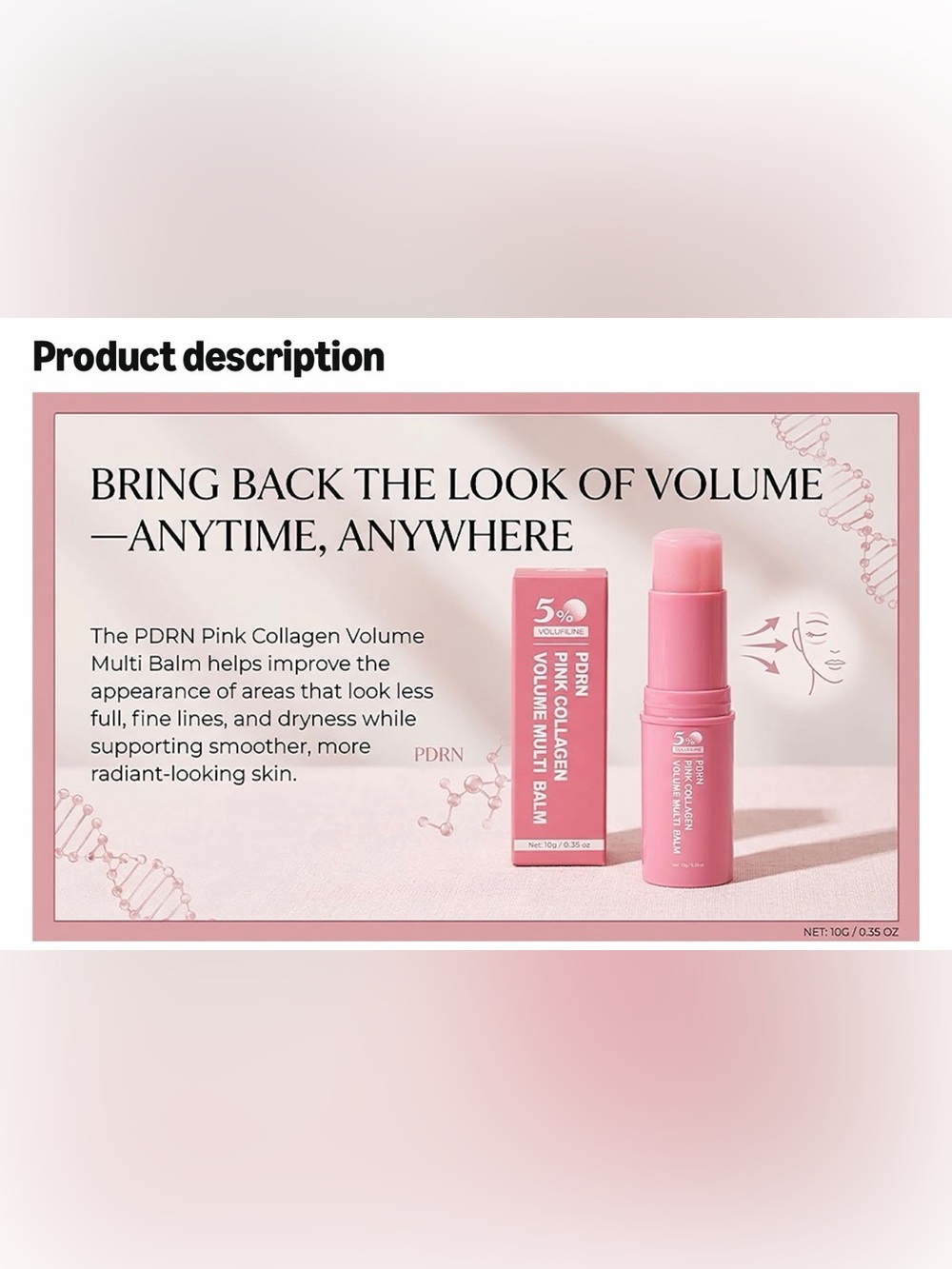 PDRN Pink Collagen Volume Multi Balm - Pink Packaging